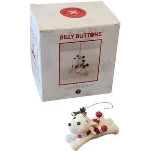 Department 56 Billy Buttons Christmas Reindeer Ornament w/Box 5603003